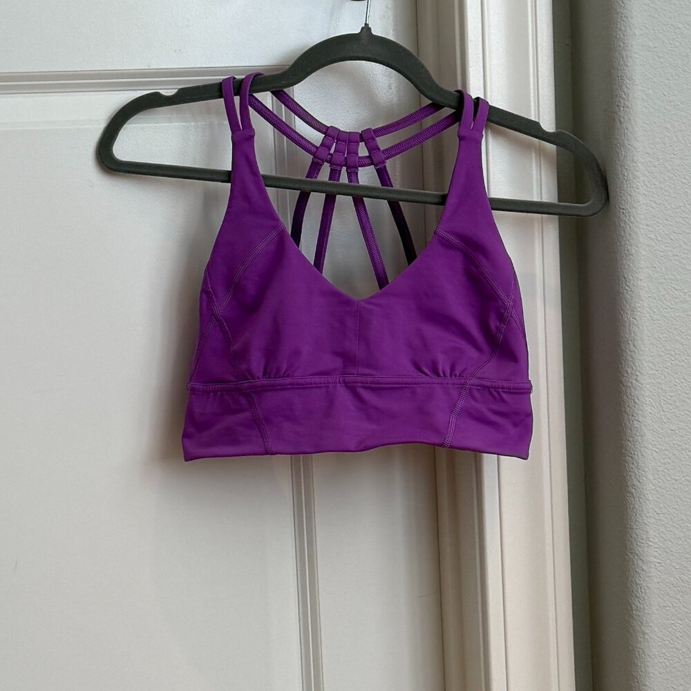 Lululemon As You Like Longline Sports Bra Purple Size 6 - Picture 2 of 5